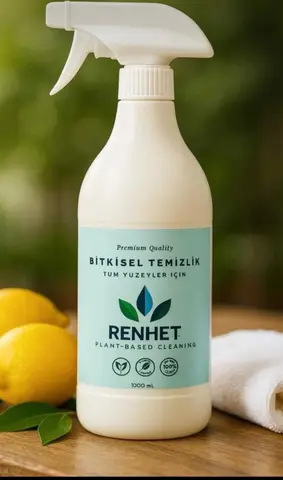RENHET %100 Bitkisel Temizlik Spreyi 1000 ml | Doğal, Vegan, Yüzey Temizleyici